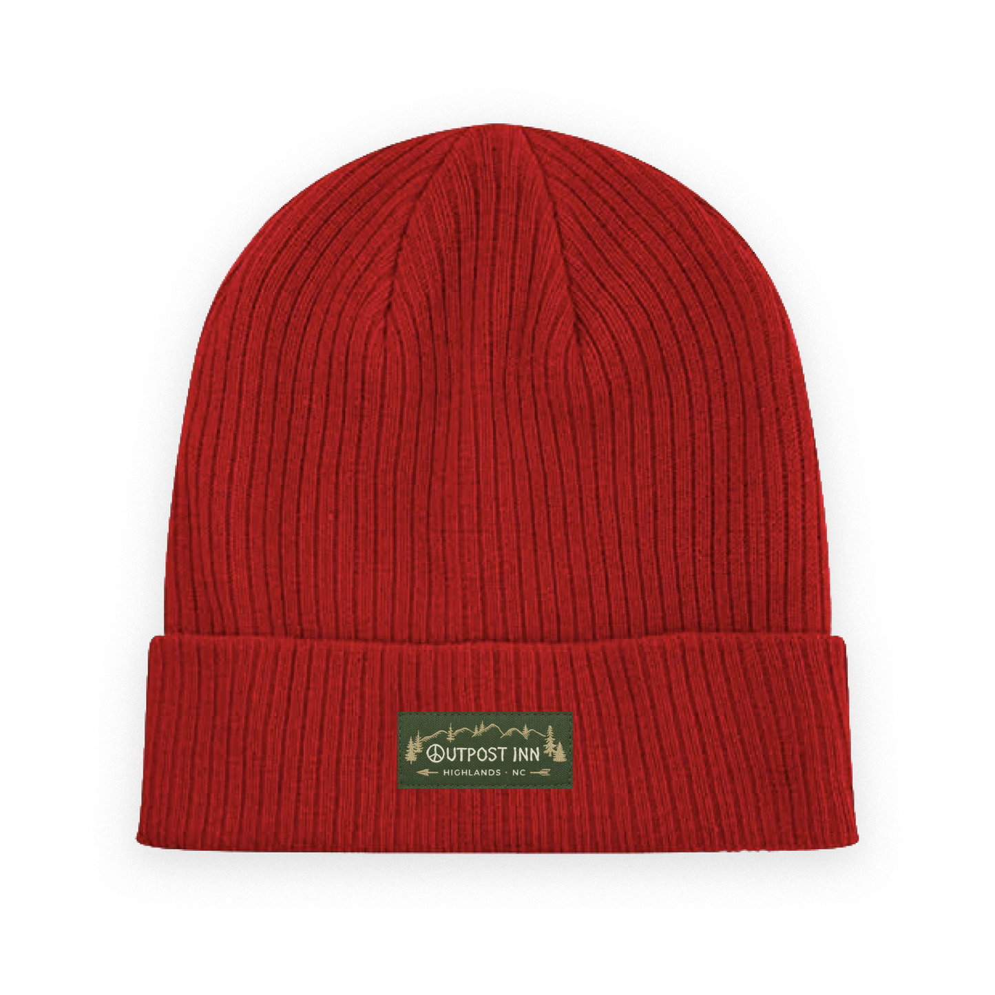 Outpost Inn Label Beanie Red (Preorder)