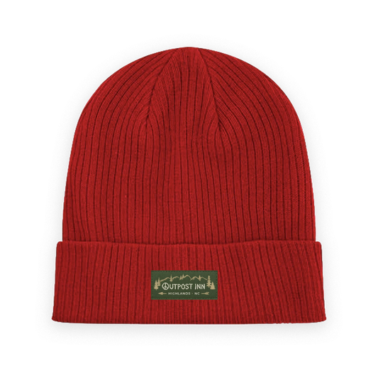 Outpost Inn Label Beanie Red (Preorder)